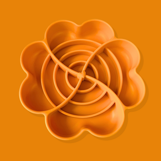 Blossom Heart Slow Feeder Bowl [Sunshine Orange]