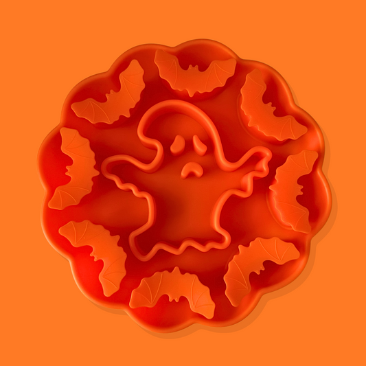 Halloween Slow Feeder Bowl [Ghost Orange]