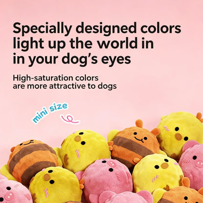 🐥Furry Friends Squeaky Chew Balls Set [3 pcs]