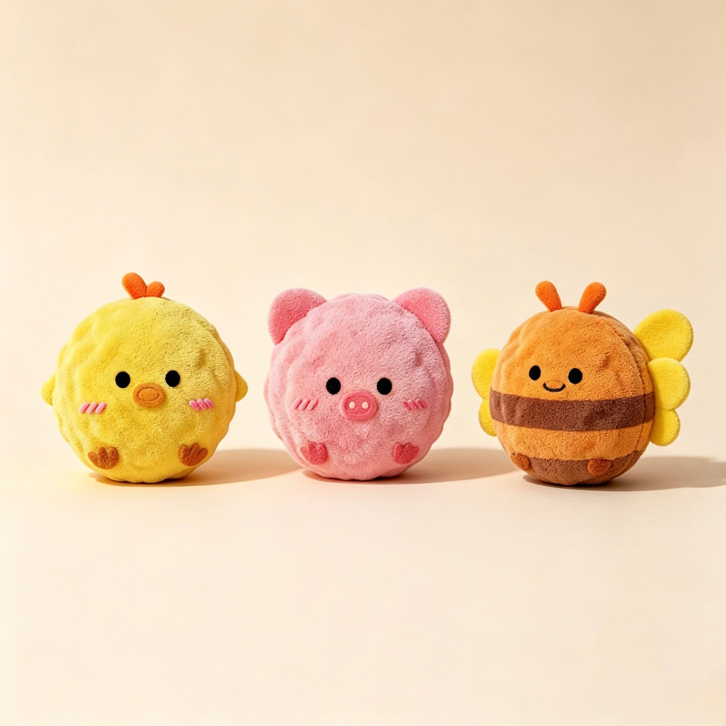 🐥Furry Friends Squeaky Chew Balls Set [3 pcs]