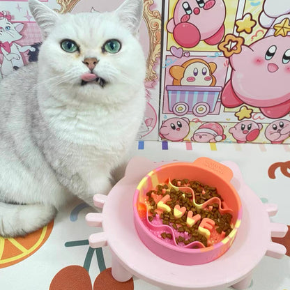 🐰WOOW Moon Silicone Slow Feeder Pet Bowl [Orange Jelly]🐣