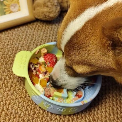 🐰WOOW Moon Silicone Slow Feeder Pet Bowl [Mint Green]🐣