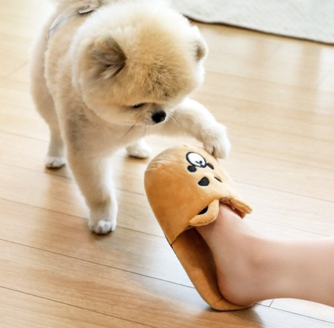 🐶 Shiba Inu Slipper Snuffle Squeaky Toy