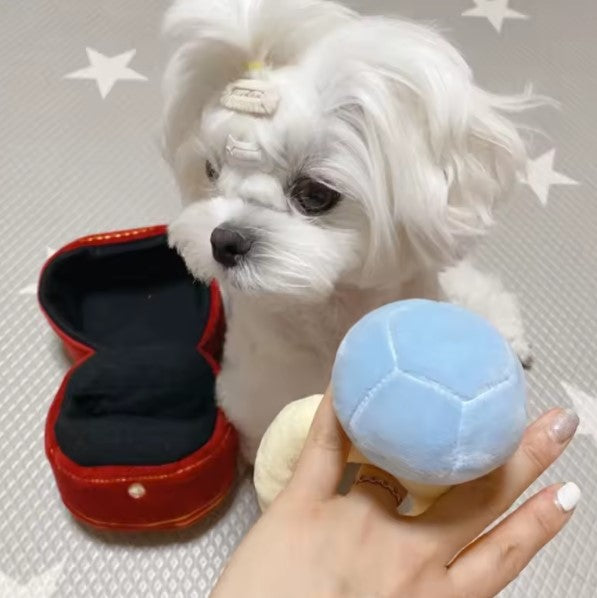 💍Diamond Ring Box Plush Dog Toy