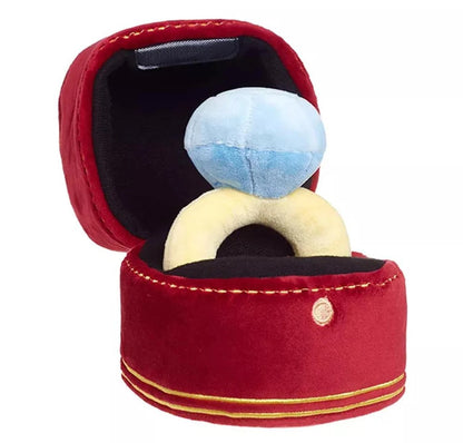 💍Diamond Ring Box Plush Dog Toy
