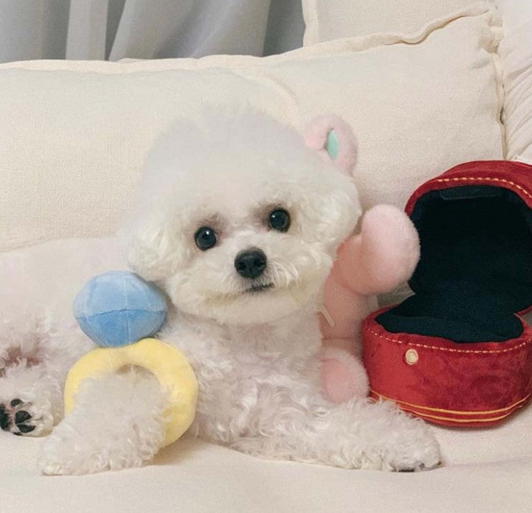 💍Diamond Ring Box Plush Dog Toy