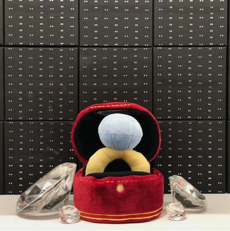 💍Diamond Ring Box Plush Dog Toy