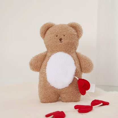🧸 Heart-Shaped Bear Hide-and-Seek Cuddle Pillow Toy