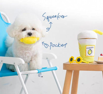 🍋 Lemon Tea Hide-and-Seek Sniffing and Squeaky Toy