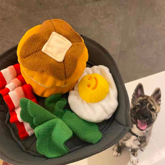 🥓 Bacon Breakfast Set Squeaky Toy