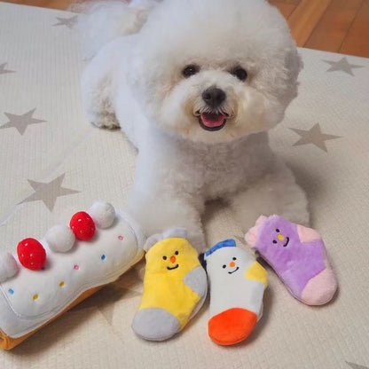 🧦 Hide-and-Seek BB Squeaky Socks Toy [Set of 3]