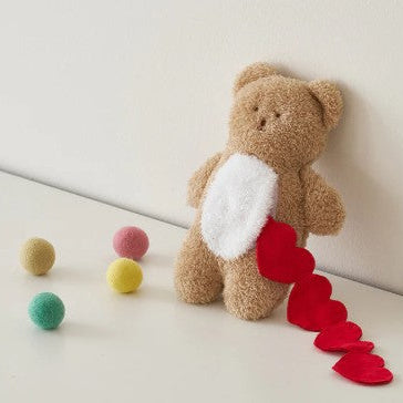 🧸 Heart-Shaped Bear Hide-and-Seek Cuddle Pillow Toy