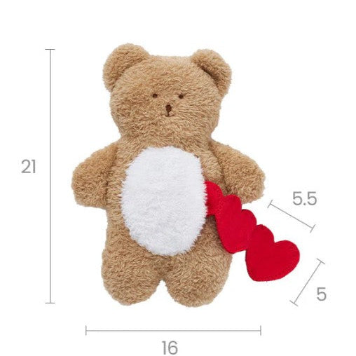 🧸 Heart-Shaped Bear Hide-and-Seek Cuddle Pillow Toy