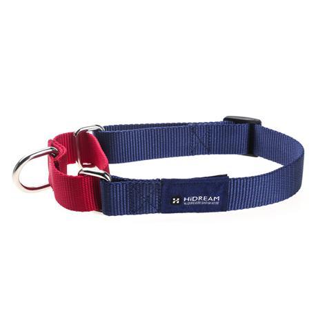Rainbow Series Color-Blocking Cushioned Collar [Navy Blue & Red]
