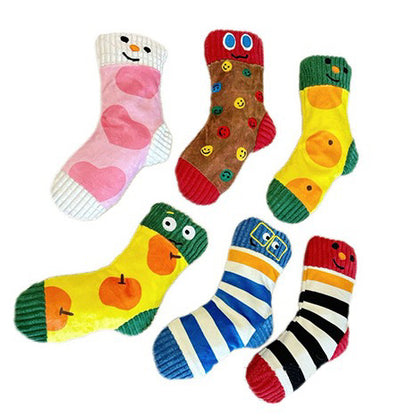 🧦 Hide-and-Seek Nosework Socks Toy [Yellow Apple]