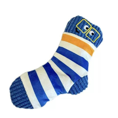 🧦 Hide-and-Seek Nosework Socks Toy [Blue Striped]